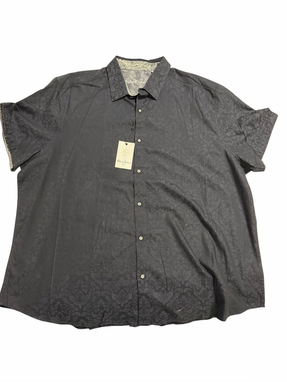 NWT Robert Graham Bayview Classic Fit Men 4XL Button Up Floral Black Shirt $178